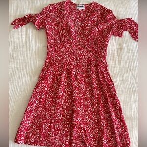 Rouje Red Floral Mini Dress